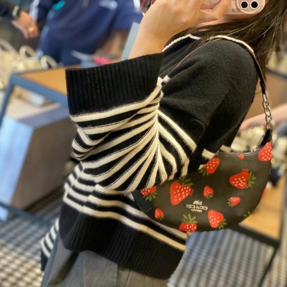 coach Payton Hobo With Wild Strawberry Print CH330 - Picture 6 of 7